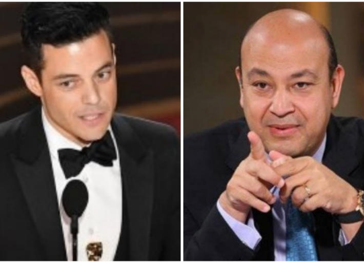 عمرو أديب ورامي مالك