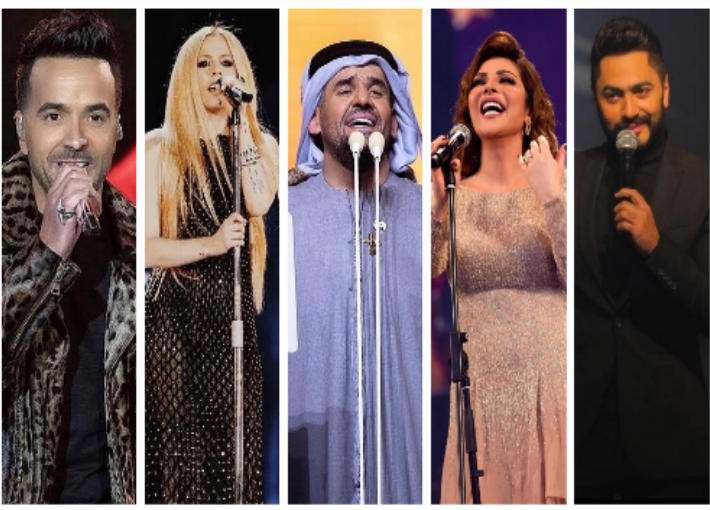 تامر والجسمي وأصالة وأفريل لافين ولويس فونزي يفتتحوا أولمبياد أبوظبي