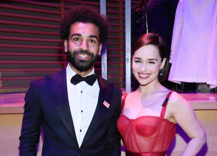 محمد صلاح وإيميليا كلارك