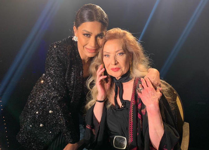 رغدة مع بسمة وهبي في كواليس &quot;شيخ الحارة&quot;