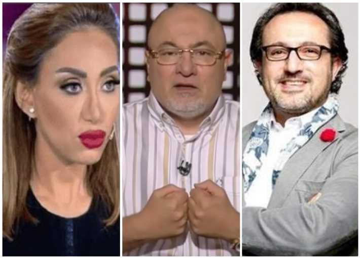خالد الجندي يتوسط ريهام سعيد وشريف مدكور