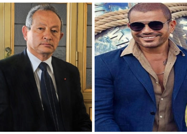 عمرو دياب ونجيب ساويرس