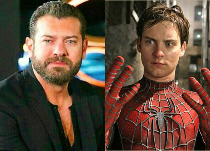 بيتر باركر في شخصية سبايدر مان وعمرو يوسف