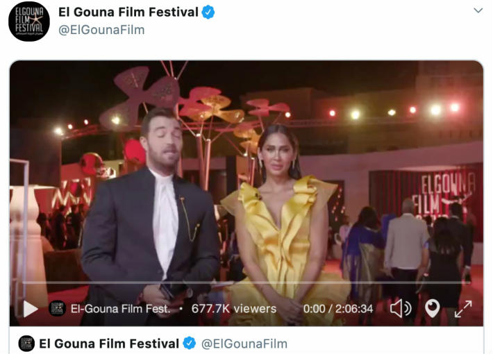 حساب مهرجان الجونة على Twitter