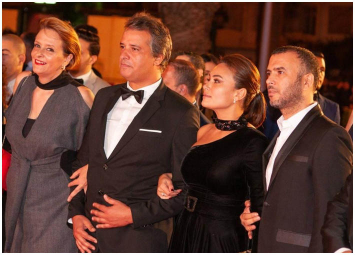 هند صبري وأسرة فيلم &quot;نورا تحلم&quot;