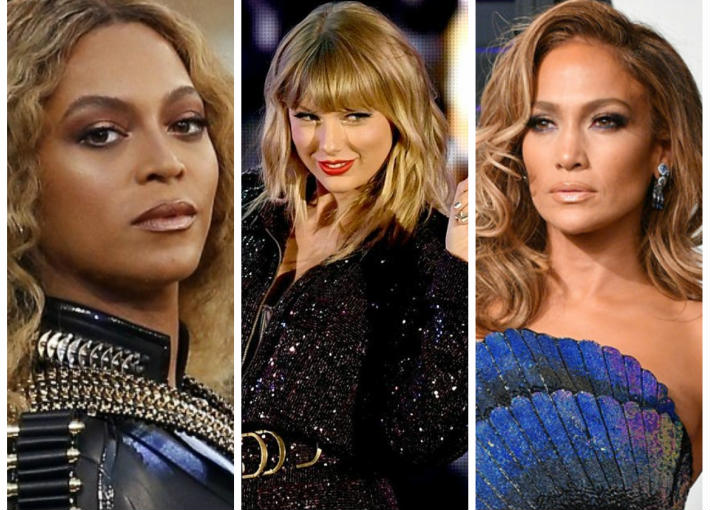 لوبيز وسويفت وبيونسيه