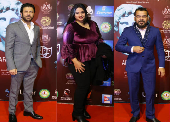 منذر يحانةوإنجي البستاوي وإياد نصار