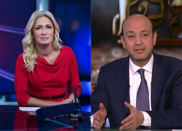 عمرو أديب ونجوى قاسم