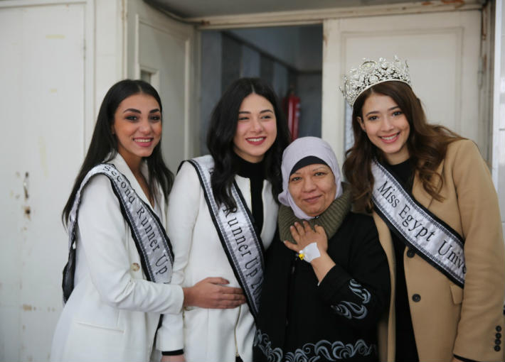 ملكة جمال مصر والوصيفات في معهد القومى للأورام 777