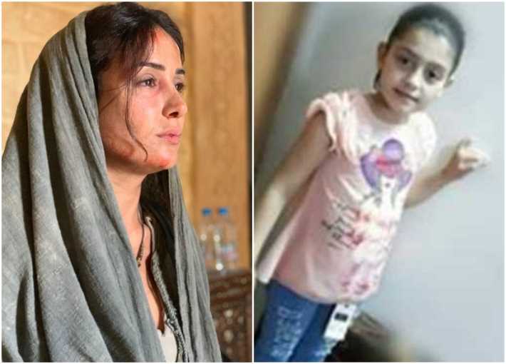 كندة حنا والطفلة بتول