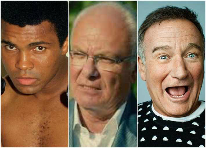 روبن ويليامز ويوسف فوزي ومحمد علي كلاي