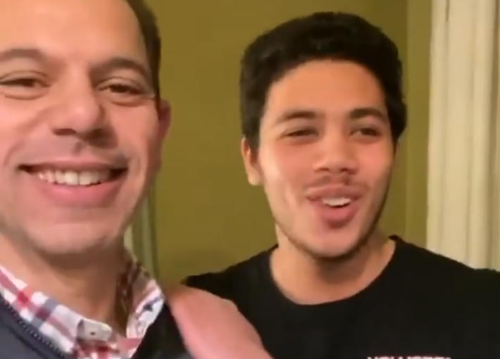 عادل إمام جونيور ووالده رامي