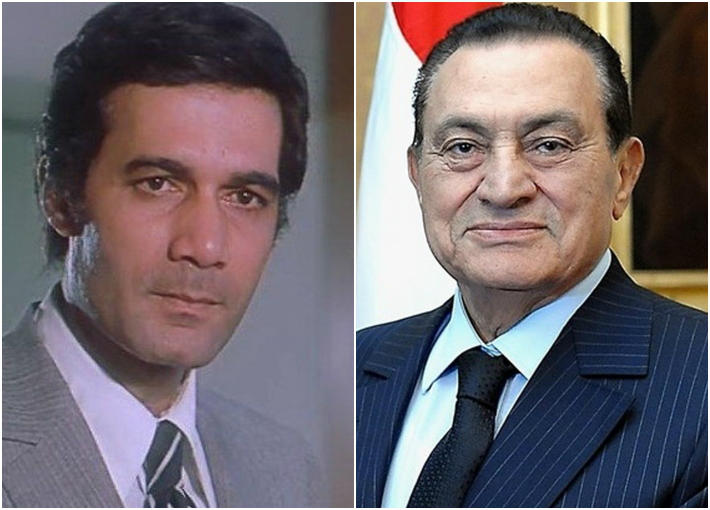 حسني مبارك ومحمود ياسين