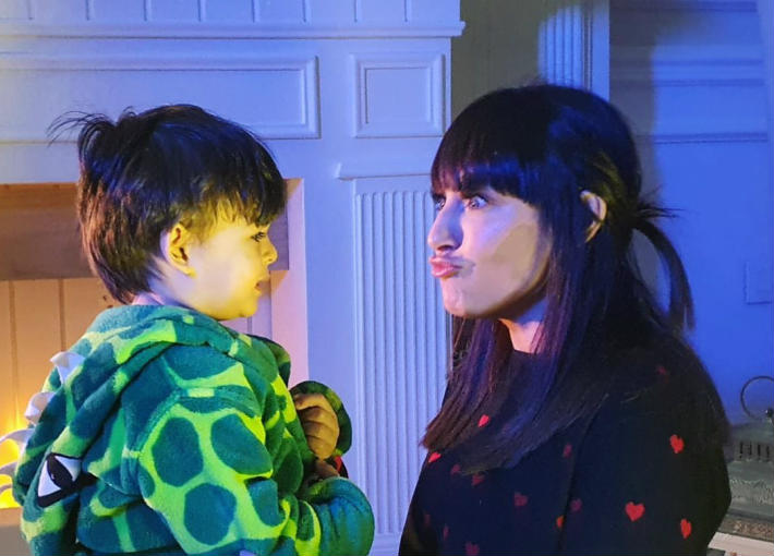 ساندي وابنها