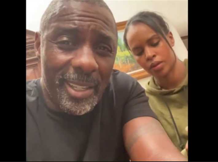 إدريس ألبا وزوجته