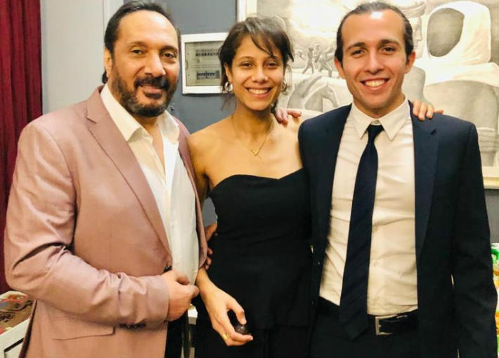 علي الحجار وابنته وزوجها