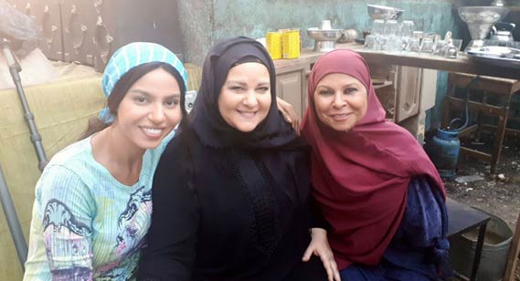 نسرين أمين في كواليس فيلم &quot;سوق الجمعة&quot;