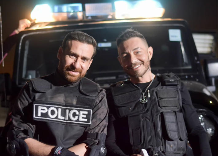 أحمد زاهر ونضال الشافعي في كواليس الفيلم