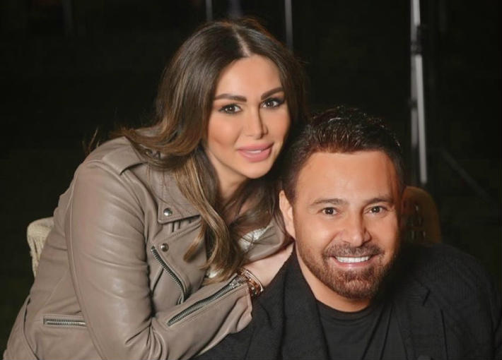 عاصي الحلاني وزوجته