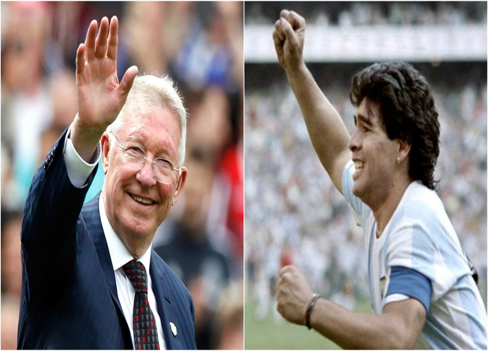 دييجو مارادونا وأليكس فيرجسون