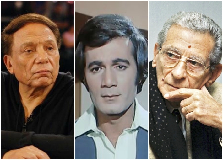 محمود ياسين ويوسف شاهين وعادل امام