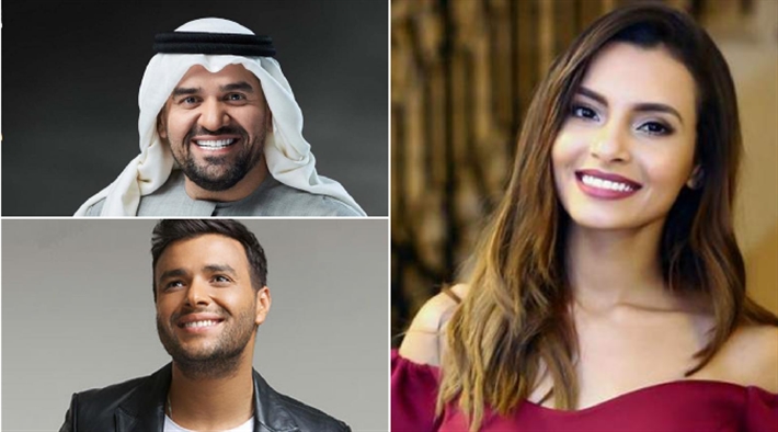 كارمن سليمان وحسين الجسمي ورامي صبري