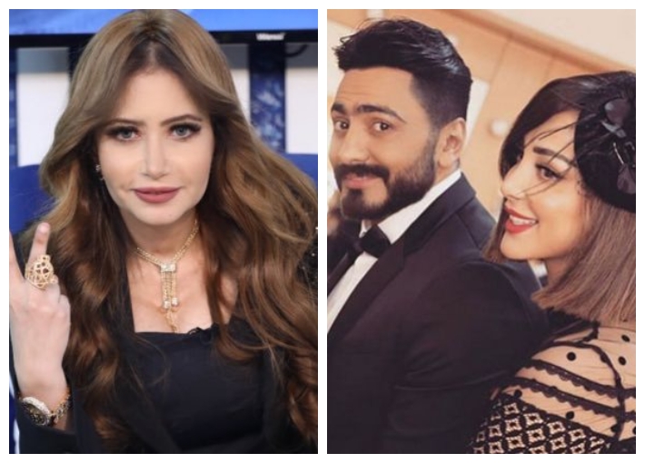 مي العيدان وتامر حسني وبسمة بوسيل