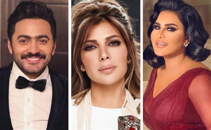 أحلام وأصالة وتامر حسني