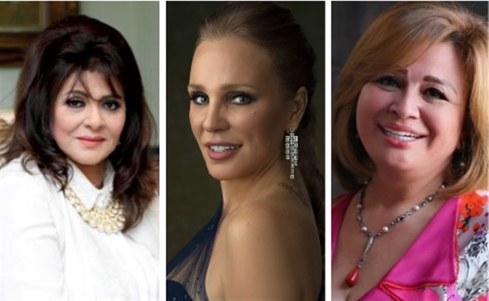 إلهام شاهين وشيرين رضا وهالة صدقي