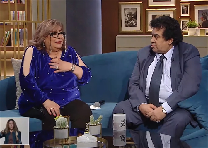 أحمد عدوية وزوجته