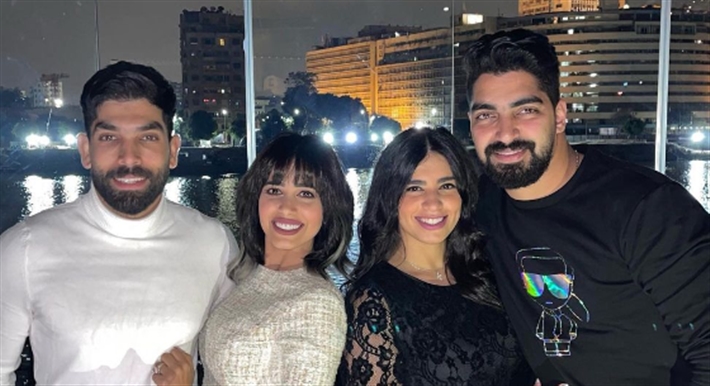 مينا عطا وزوجته ورنا سماحة وسامر أبو طالب