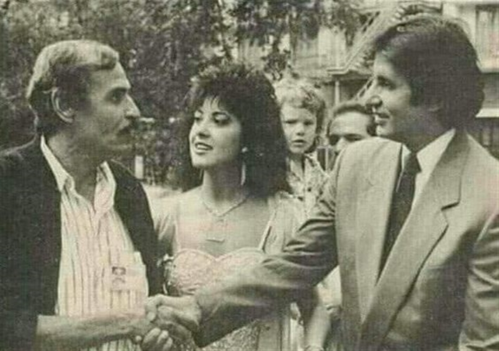  مادلين طبر مع عزت العلايلي وأميتاب باتشان