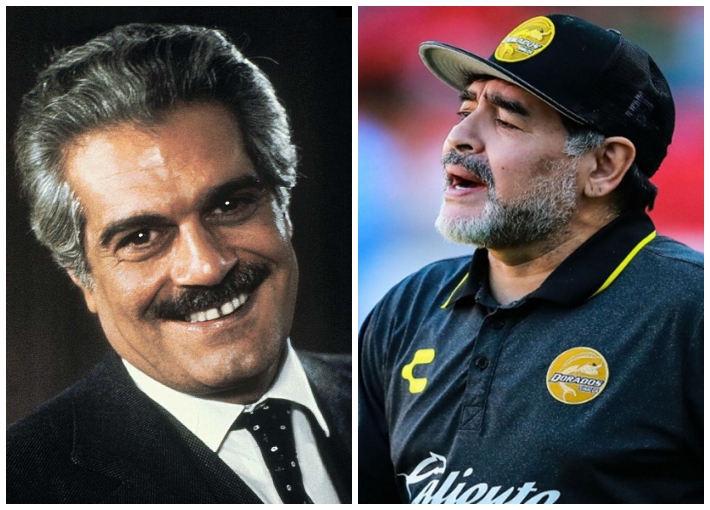 عمر الشريف ومارادونا