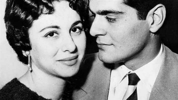 فاتن حمامة وعمر الشريف 