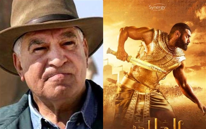 عمرو يوسف وزاهي حواس