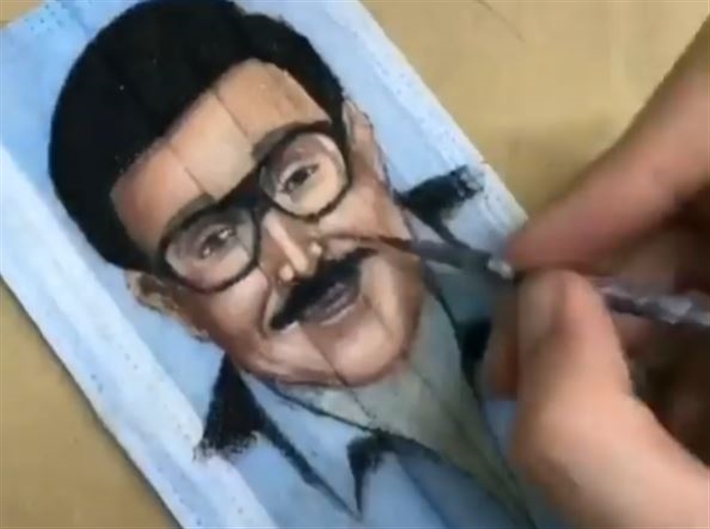 سمير غانم على الكمامة