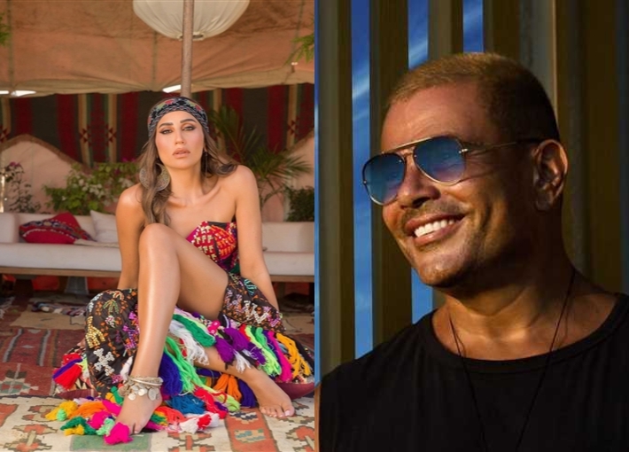 عمرو دياب ودينا الشربيني