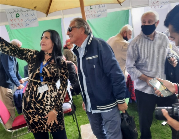 مصطفى فهمي خلال مشاركته في انتخابات الجزيرة