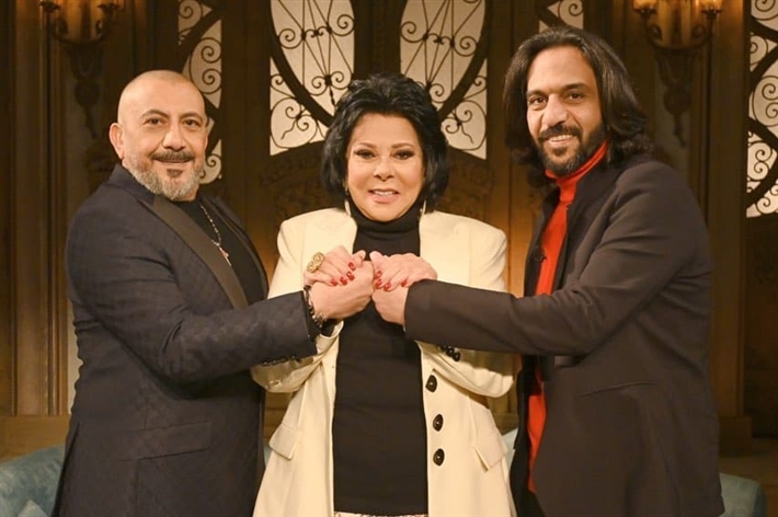 إسعاد يونس تتوسط بهاء سلطان ونصر محروس