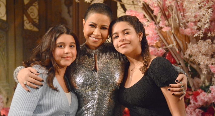 شيرين عبد الوهاب وابنتيها