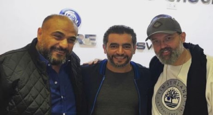 هاني سلامة في كواليس تصوير مسلسله الجديد