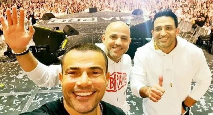 تامر حسين وعزيز الشافعي وعمرو دياب