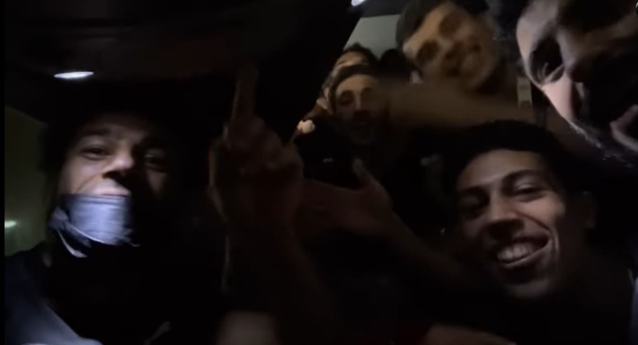 محمد صلاح ومجموعة من لاعبي المنتخب الوطني