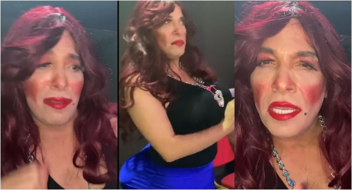 سعد الصغير بملابس نسائية