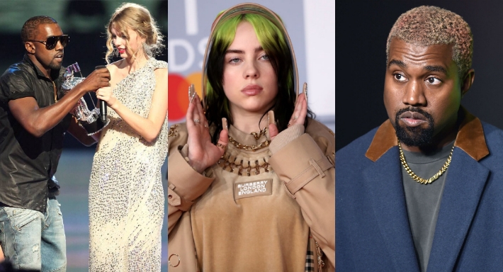 خلاف بين كانيي ويست وبيلي أيليش .. هل يكرر ما فعله مع تايلور سويفت؟