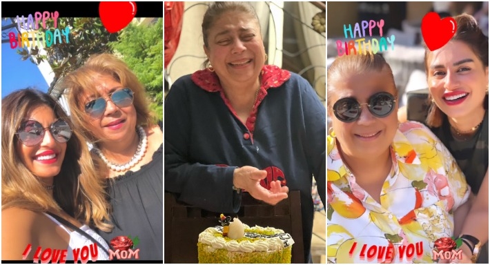 منة فضالي ووالدتها