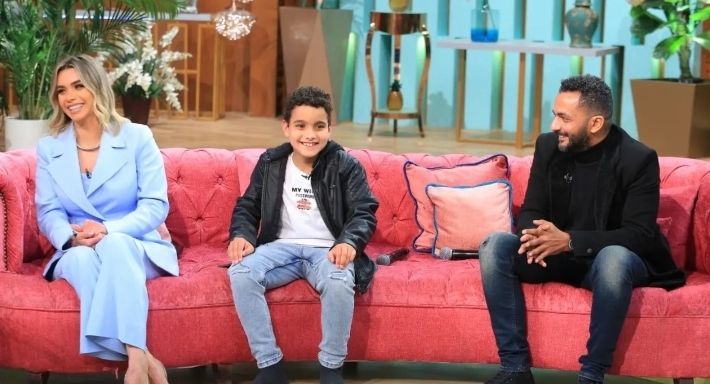 نور قدري وزوجها وابنها