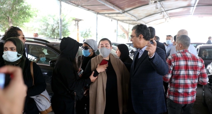 سلمى صباحي في جنازة إياد داود