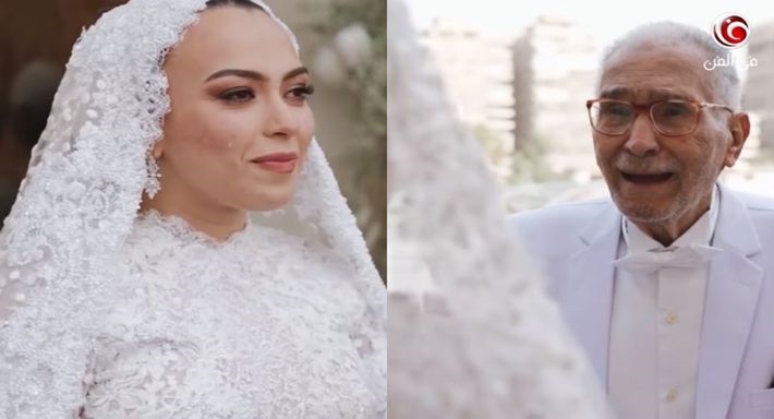 عبد الرحمن أبو زهرة وحفيدته سارة صبري