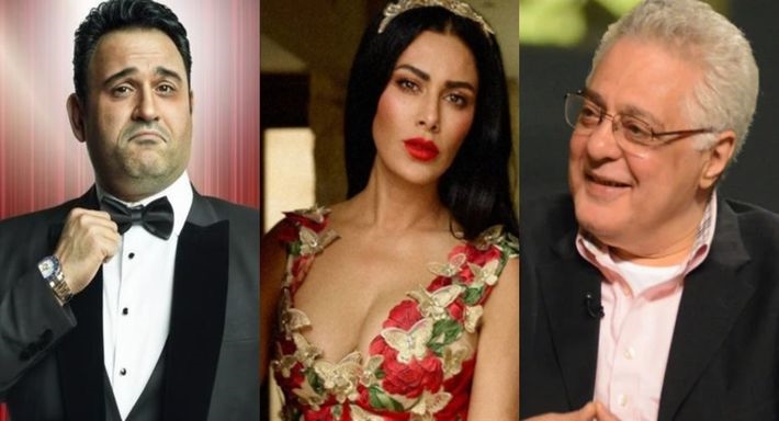 توفيق عبد الحميد وصبا مبارك وأكرم حسني